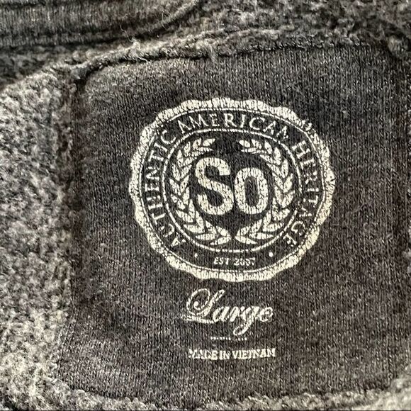 Authentic American heritage Solid Heather Gray long Sleeve Sweatshirt size L - Picture 5 of 11